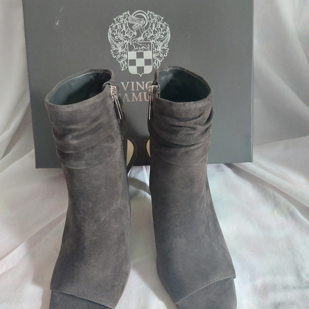Vince Camuto Gray Suede Ankle Boots